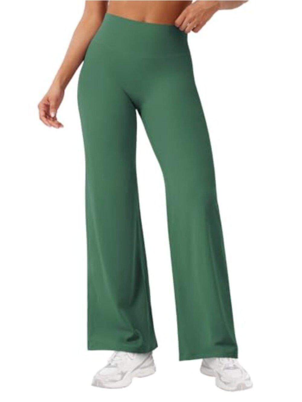 High Waist Wide Leg Leggings No Front Seam Booty Lifting Yoga Pants
